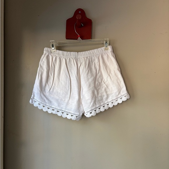 Aerie White 100% Cotton Lace Trim Shorts M - Picture 4 of 6